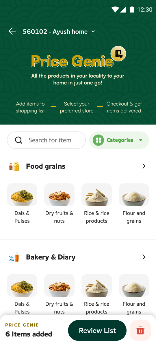 Product discovery — building a store-agnostic shopping list.